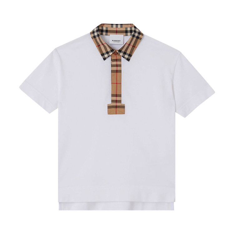 

Поло Burberry Kids Vintage Check Polo Shirt, белый