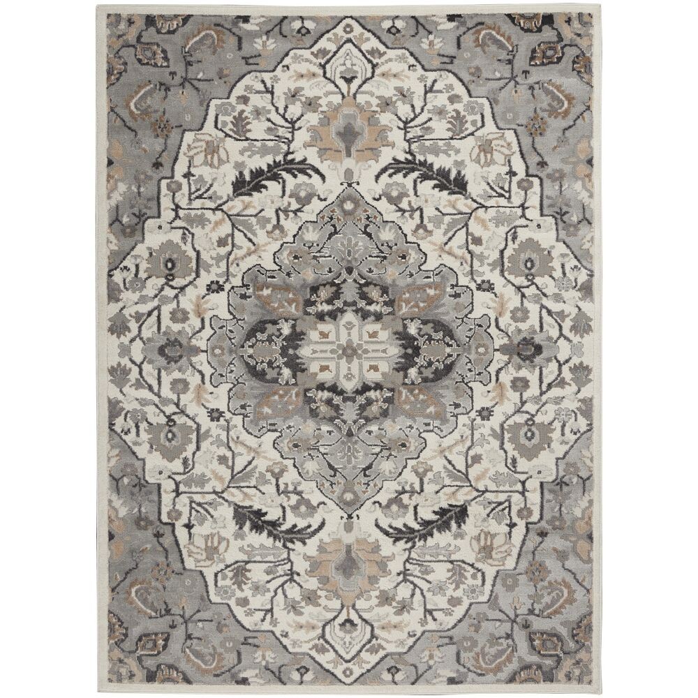

Коврик Nourison Elation с цветочным медальоном для дома RugMarketPlace, цвет Ivory Grey