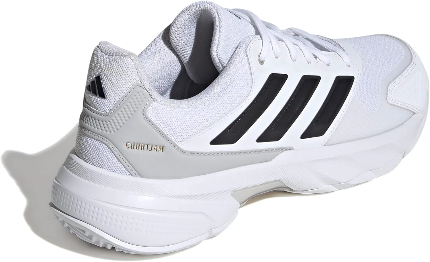 Мужские теннисные кроссовки Adidas Courtjam Control 3, белый/черный/серый — фото 2