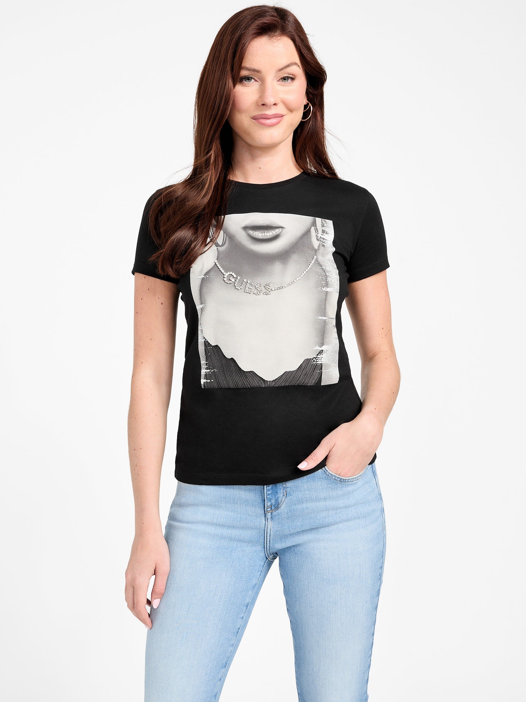 

Футболка женская Guess Factory, черный