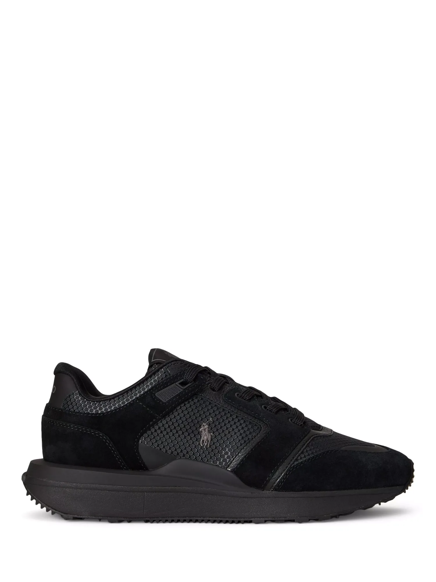 Кроссовки Polo Train 89 V2 из замши, полностью черные/серые Ralph Lauren