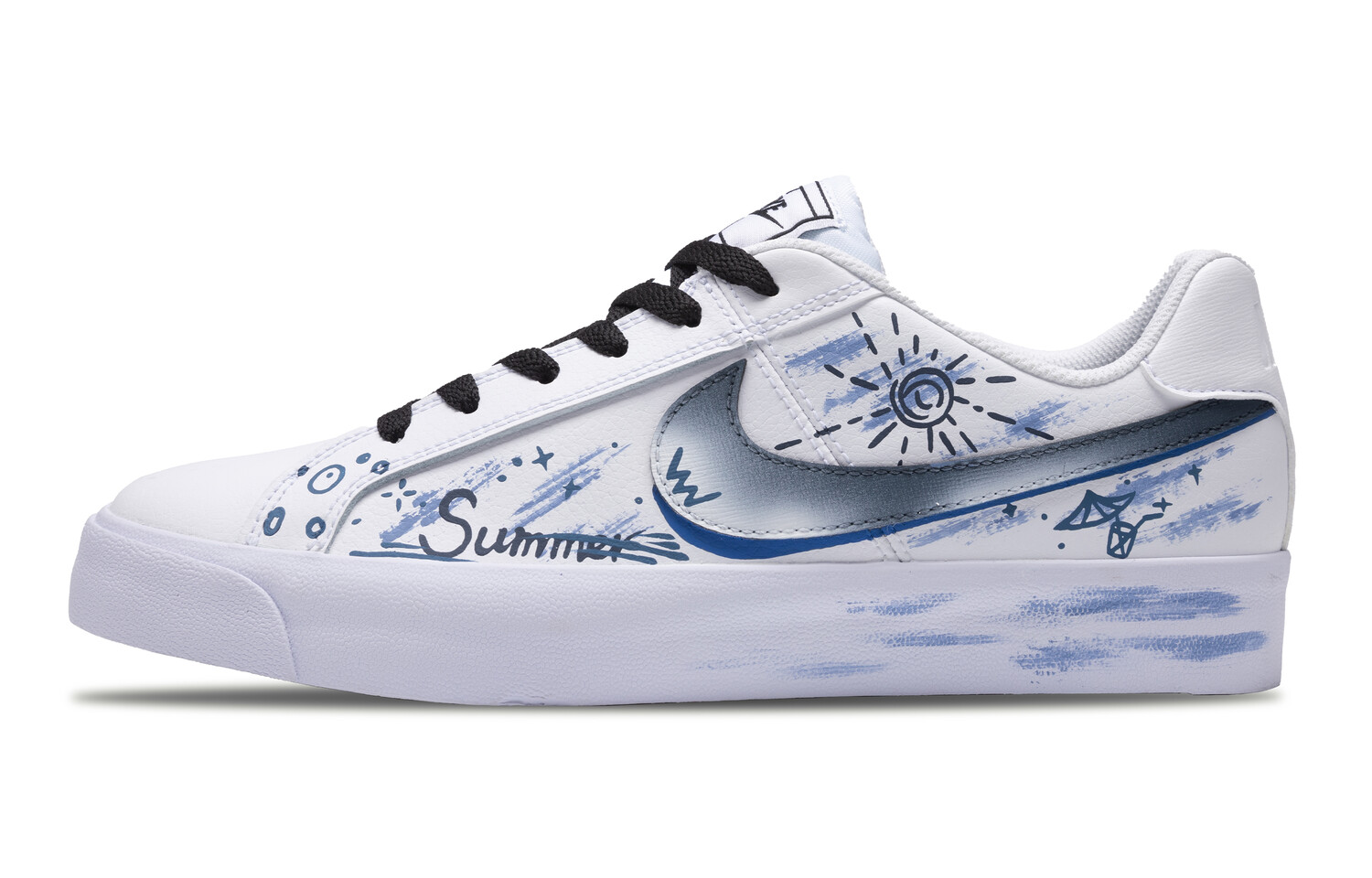 

Кроссовки Nike Court Royale Skateboarding Shoes Unisex Low-top Blue/white, синий