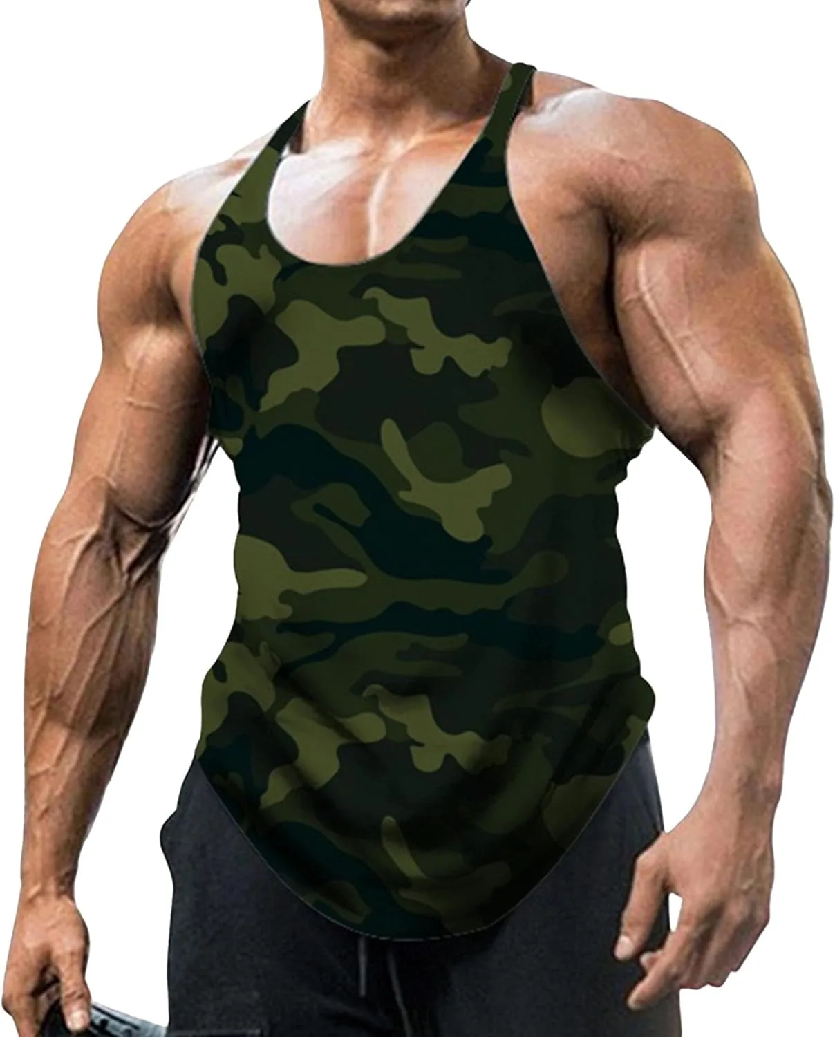 

Мужская камуфляжная майка без рукавов Camo Stringer VgueElegc