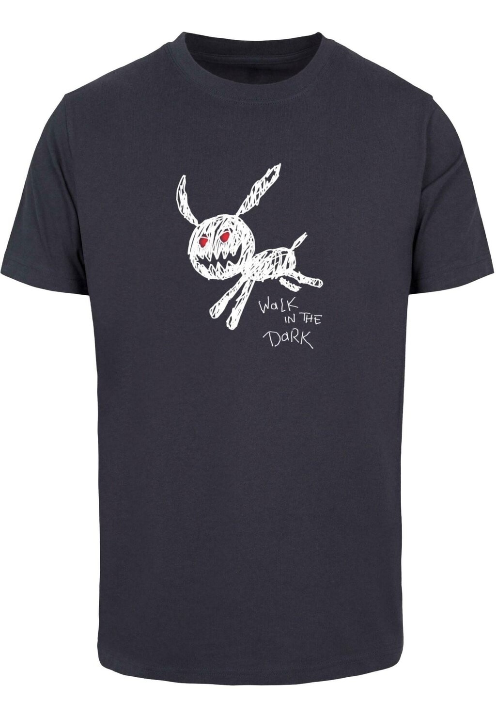 

Футболка с принтом WALK IN THE DARK Mister Tee, темно-синий
