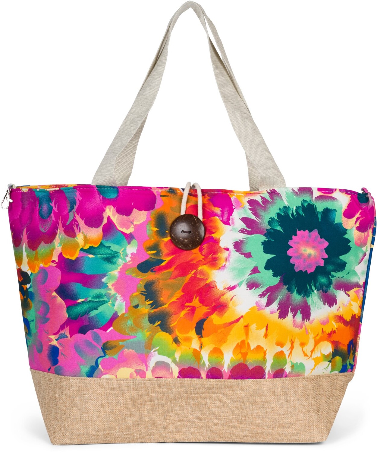 

Сумка шоппер styleBREAKER XXL Strandtasche, цвет Violett-Rot-Grün