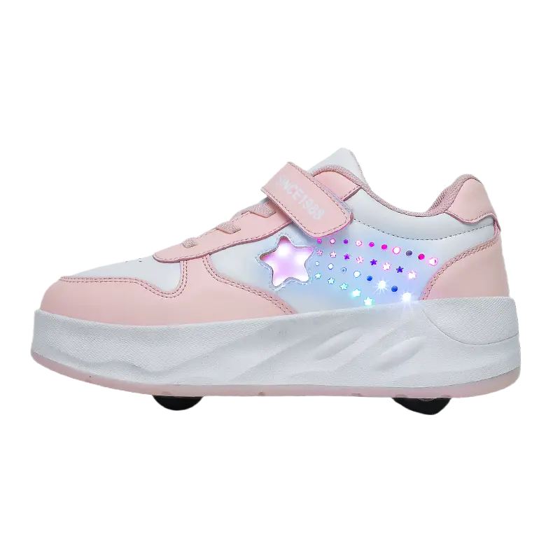 

Нескользящие, амортизирующие, износостойкие, дышащие, низкие повседневные кроссовки для детей Wooden houses, розовый