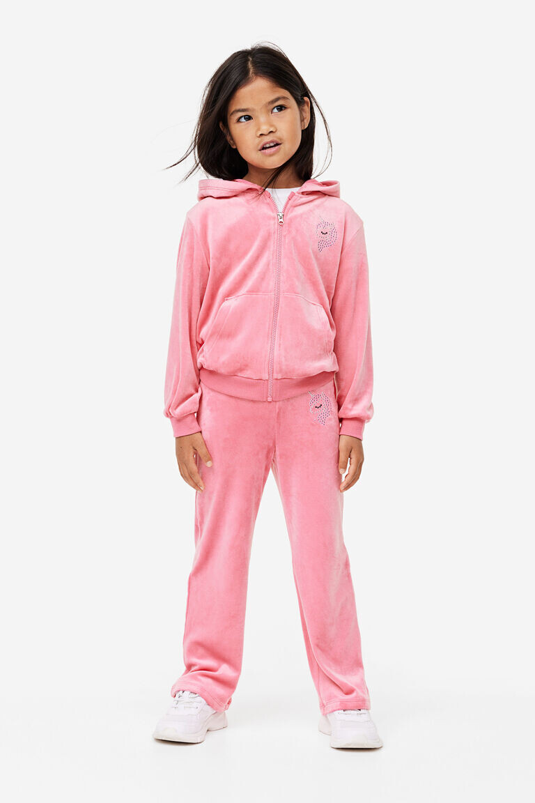 

Велюровые брюки H&M, розовый