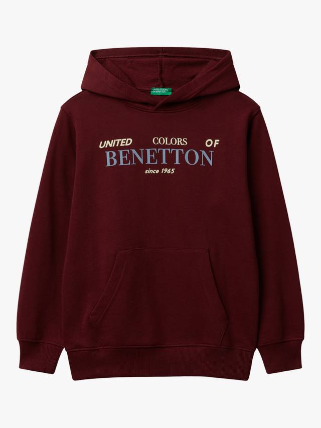 

Детская худи с логотипом из хлопка Benetton, Red