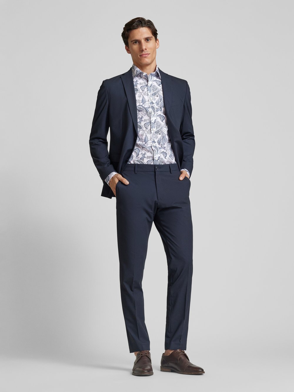 

Рубашка делового кроя Modern Fit с воротником Kent OLYMP, розовый