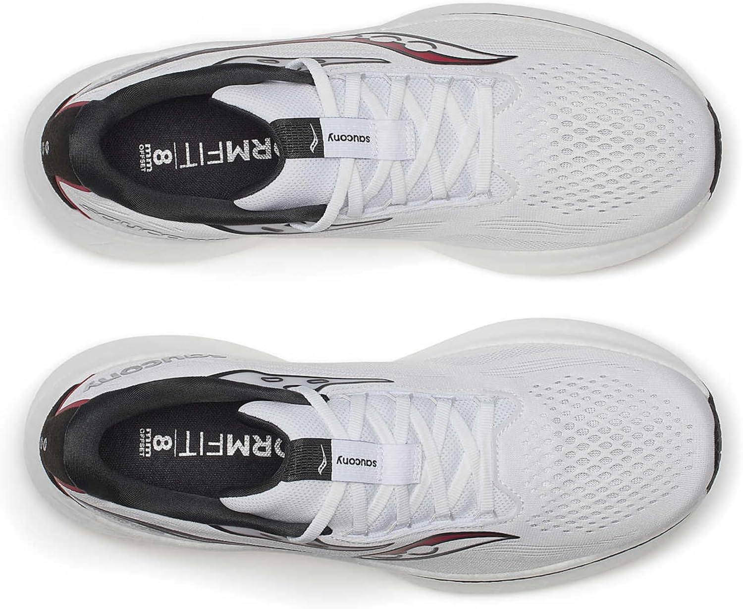 Мужские кроссовки для бега Saucony Ride 18, белый/черный — фото 4