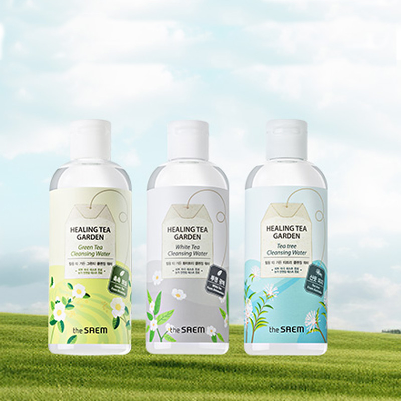 The Saem Очищающая вода с чайным деревом, белым и зеленым чаем для снятия макияжа, нежное очищение 300мл+300мл+300мл — фото 4