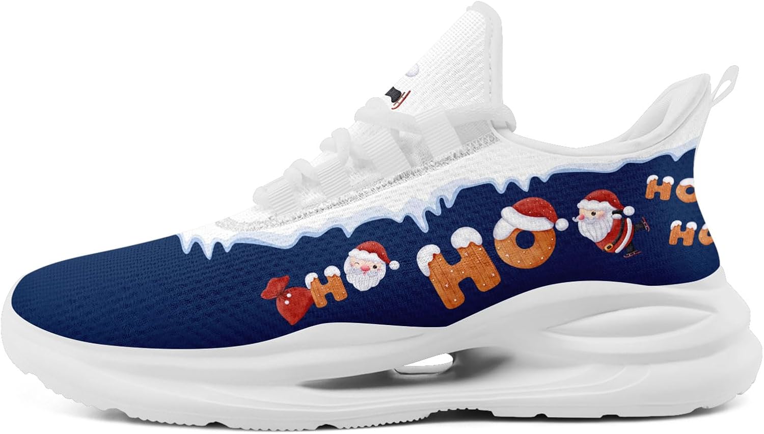 

Рождественские кроссовки для мужчин и женщин, легкие спортивные с сеткой, праздничная обувь для тренировок, зала и тенниса Onegam, белый
