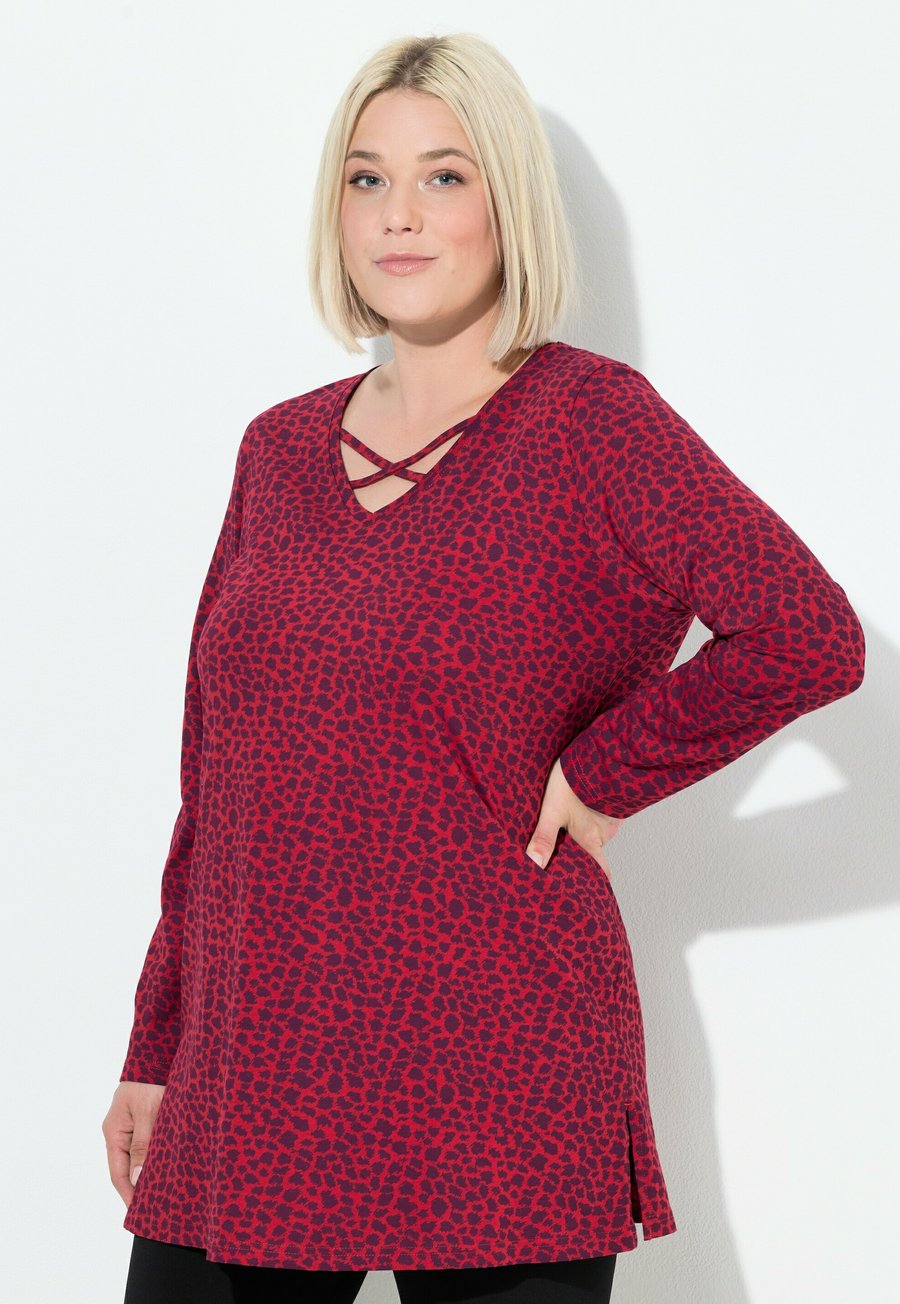 

Топ Ulla Popken GIRAFFE PRINT EMPIRE , Ruby Red/Red