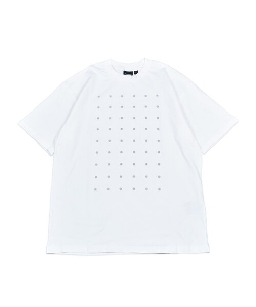 

Футболка с короткими рукавами и бархатным принтом в горошек TAION, белый