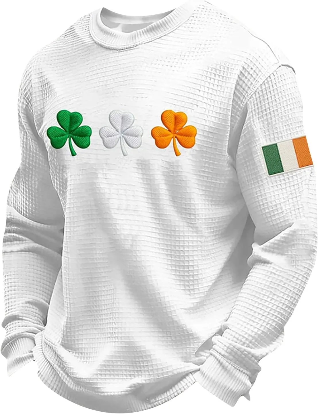 

Футболка с принтом трилистника St Patrick's Day, мужская, с длинным рукавом