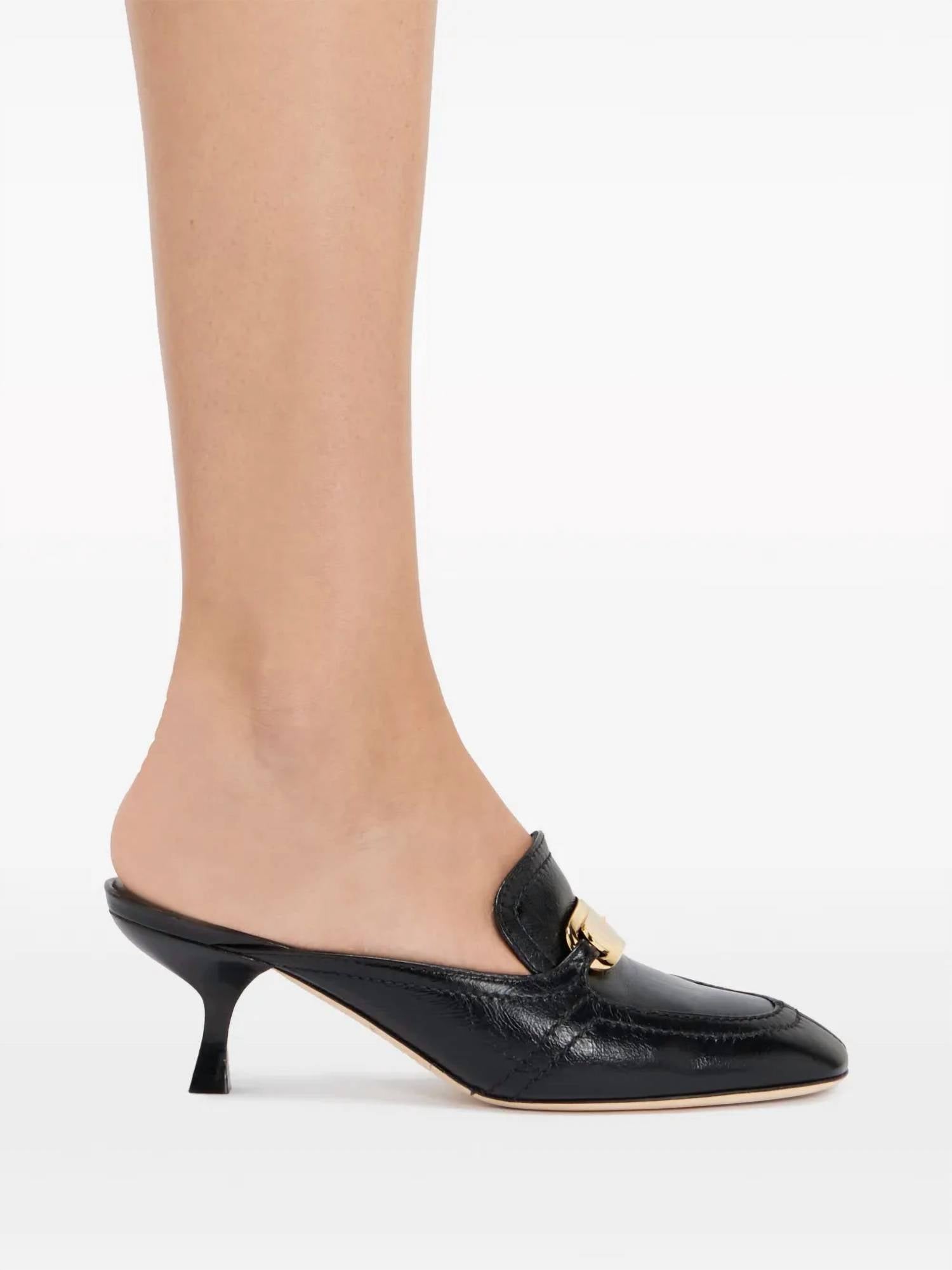 Мюли Elodye Slip в черном цвете Salvatore Ferragamo — фото 2