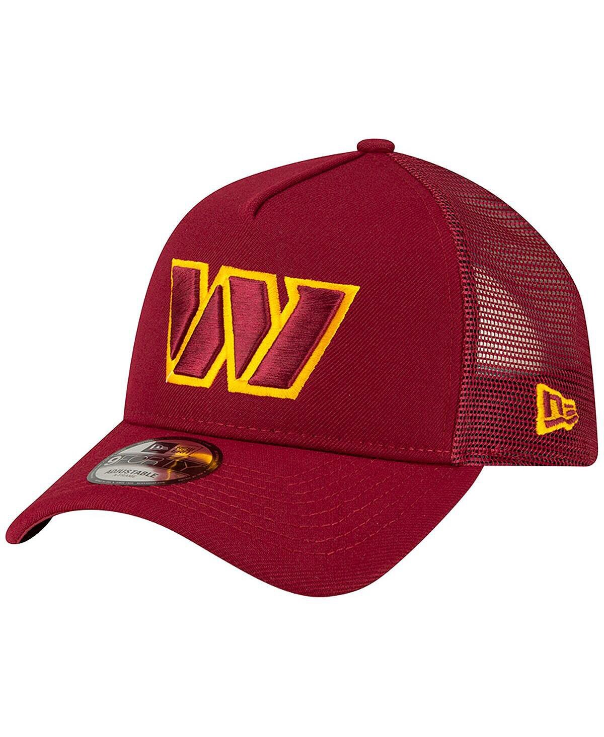 

Мужская регулируемая кепка Washington Commanders A-Frame Trucker 9FORTY бордового цвета New Era