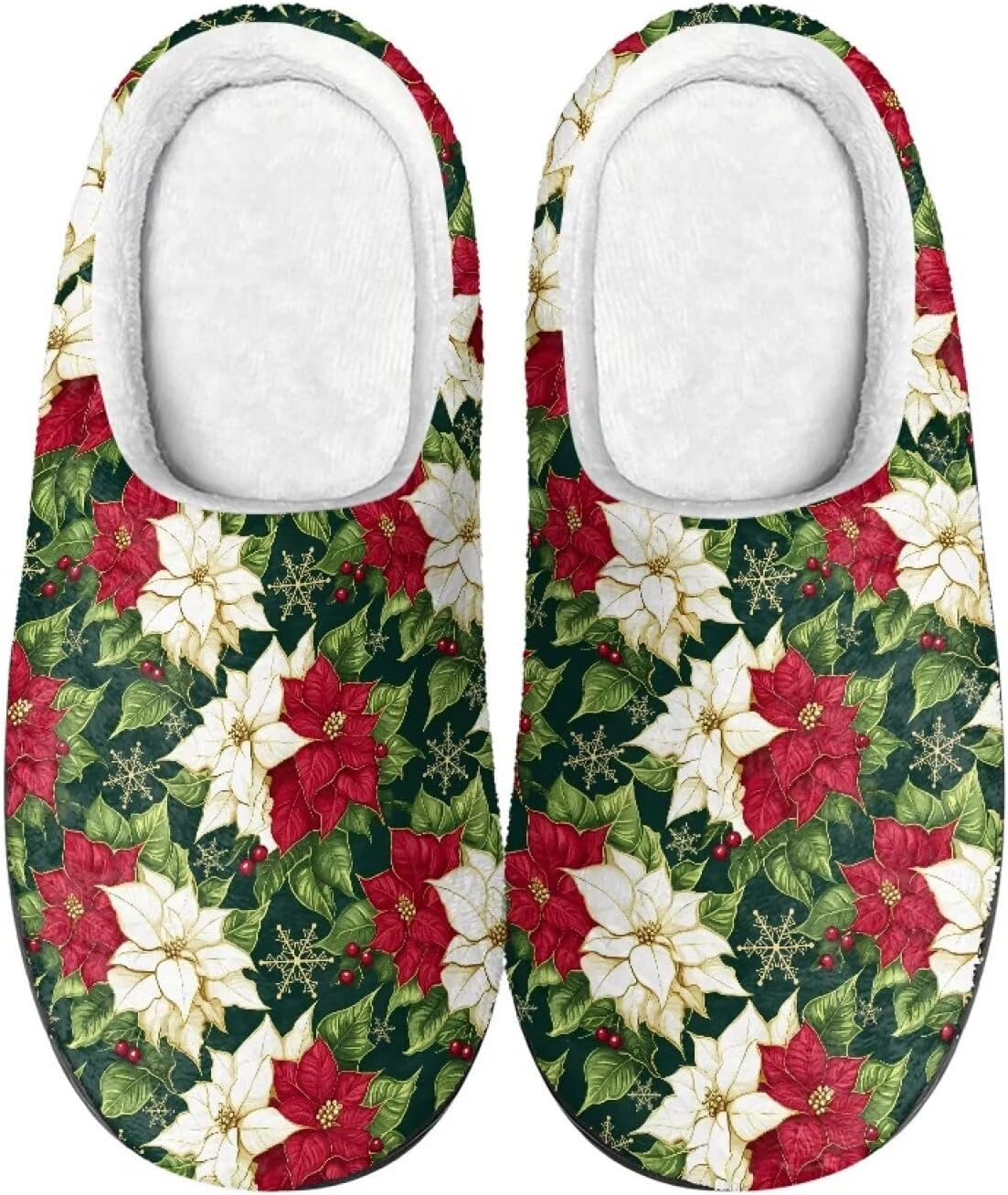 

Тапочки Showudesigns для женщин и мужчин, удобная обувь, теплые, Christmas Flower