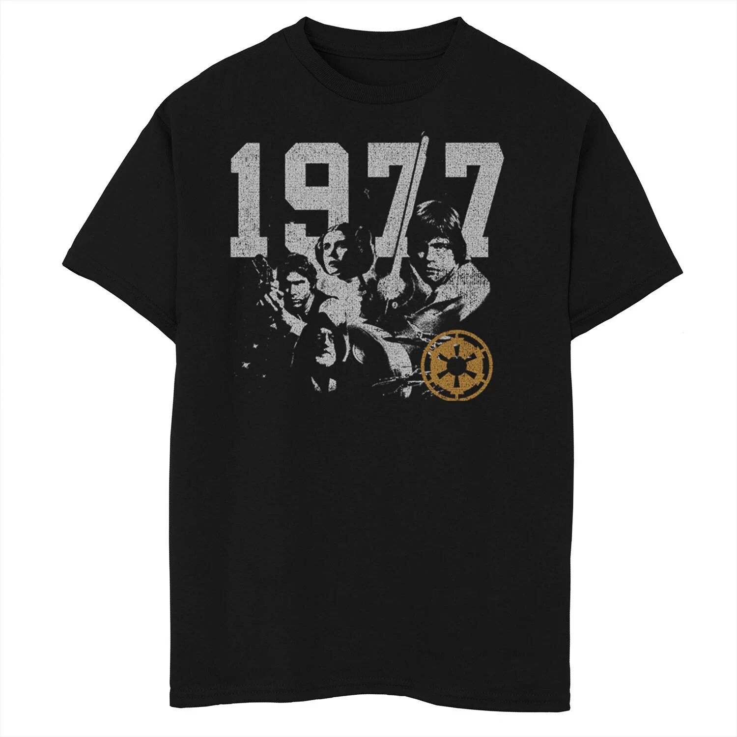 

Винтажная футболка Rebel Group 1977 года для мальчиков 8–20 лет со «Звездными войнами» Licensed Character, черный