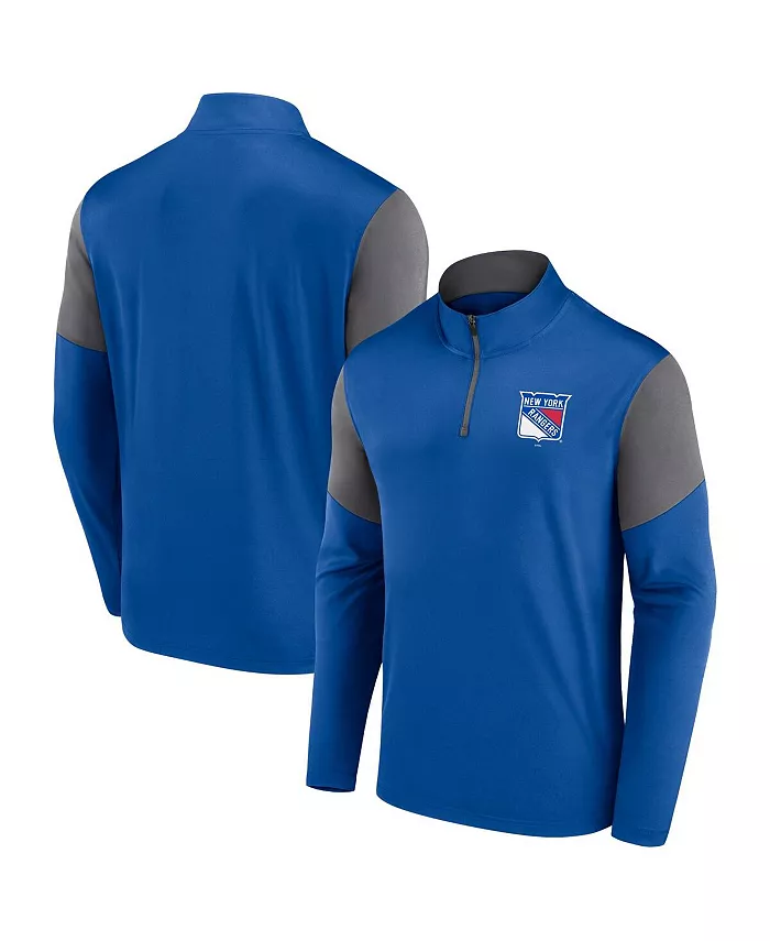 

Толстовка Men's Blue New York Rangers Logo Quarter-Zip Top Fanatics