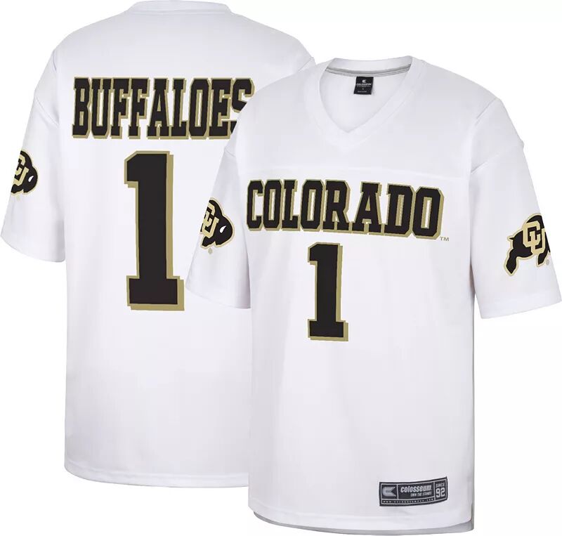 

Colosseum Мужская белая футбольная майка Colorado Buffaloes