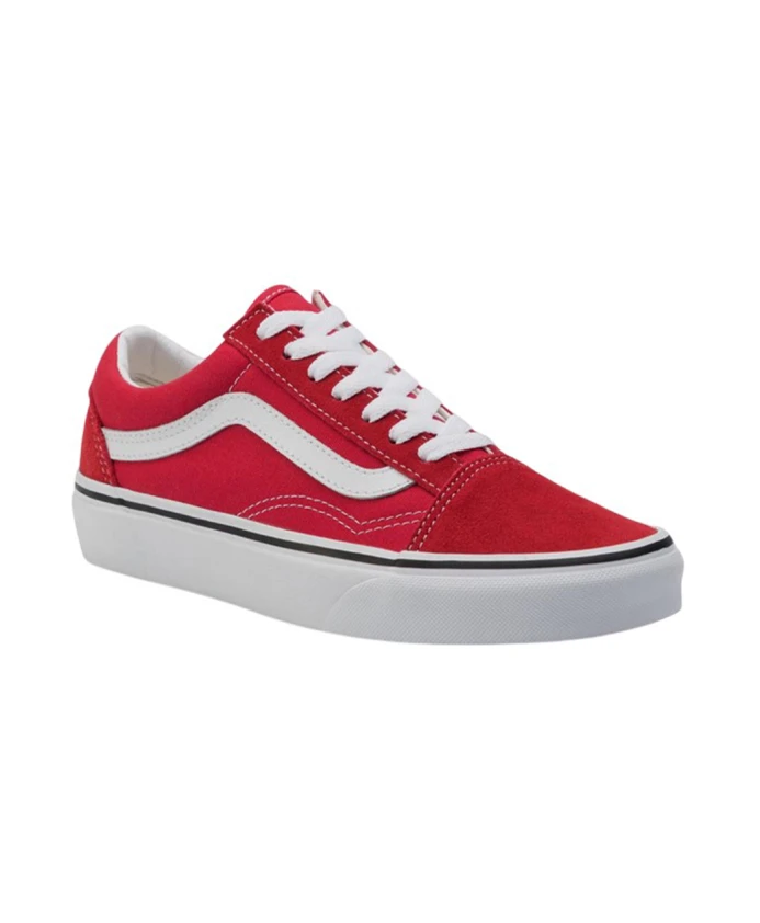Классические кроссовки в стиле олдскул Vans, красный — фото 2