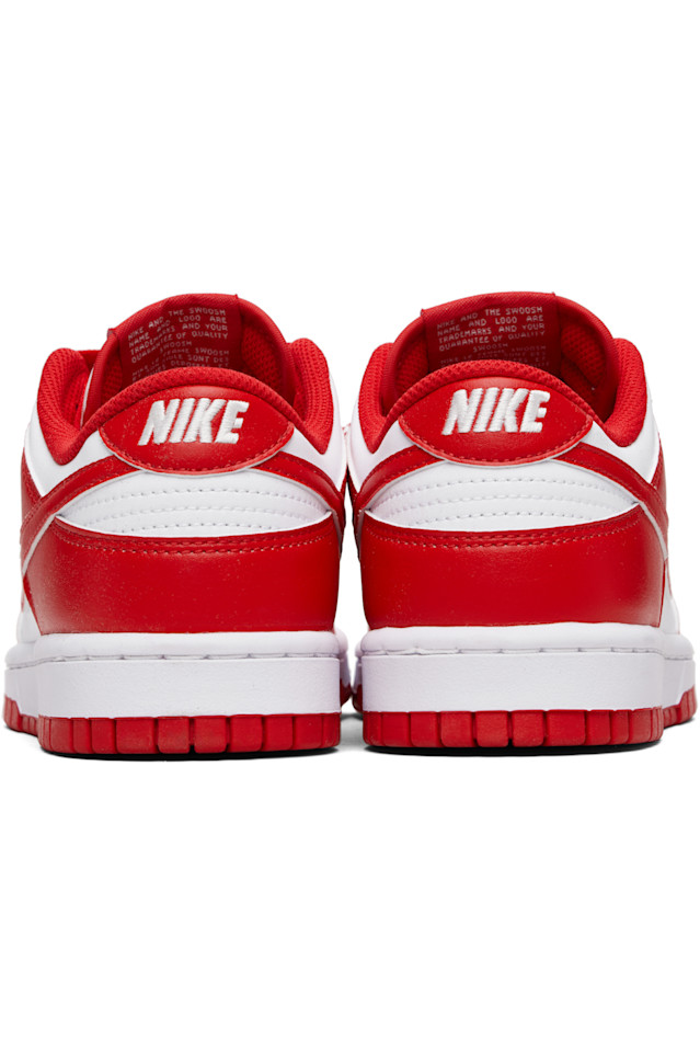 Nike Белые и красные низкие ретро-кроссовки Dunk — фото 2