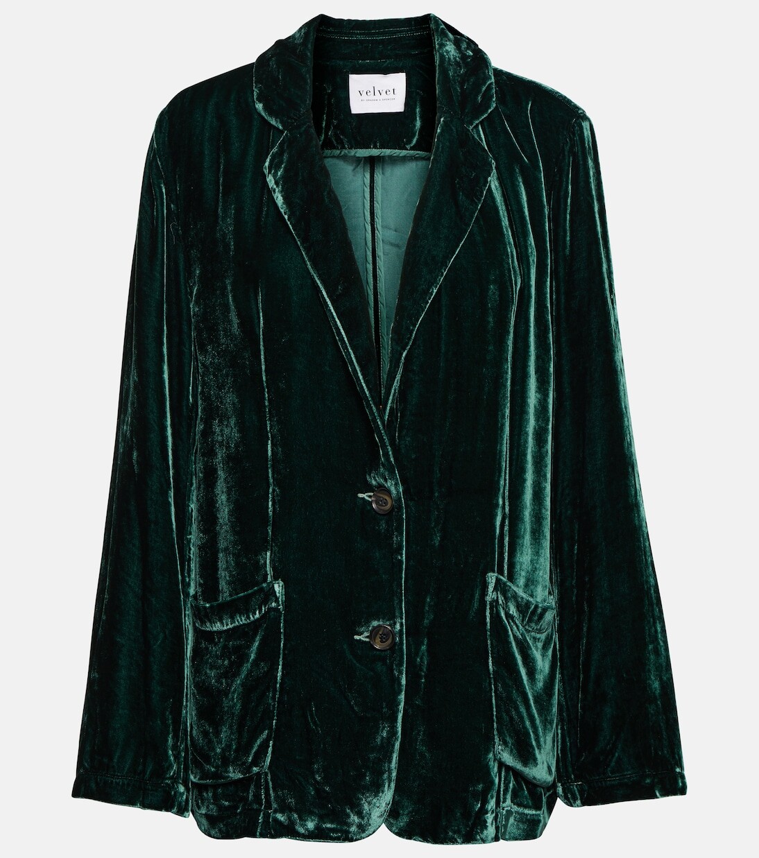 

Бархатный пиджак Velvet, черный
