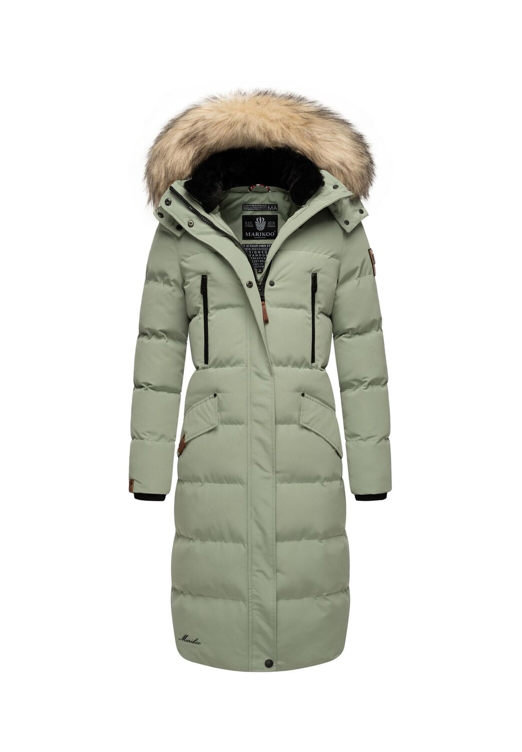 

Зимнее пальто снежная звезда MARIKOO, цвет Smokey Mint