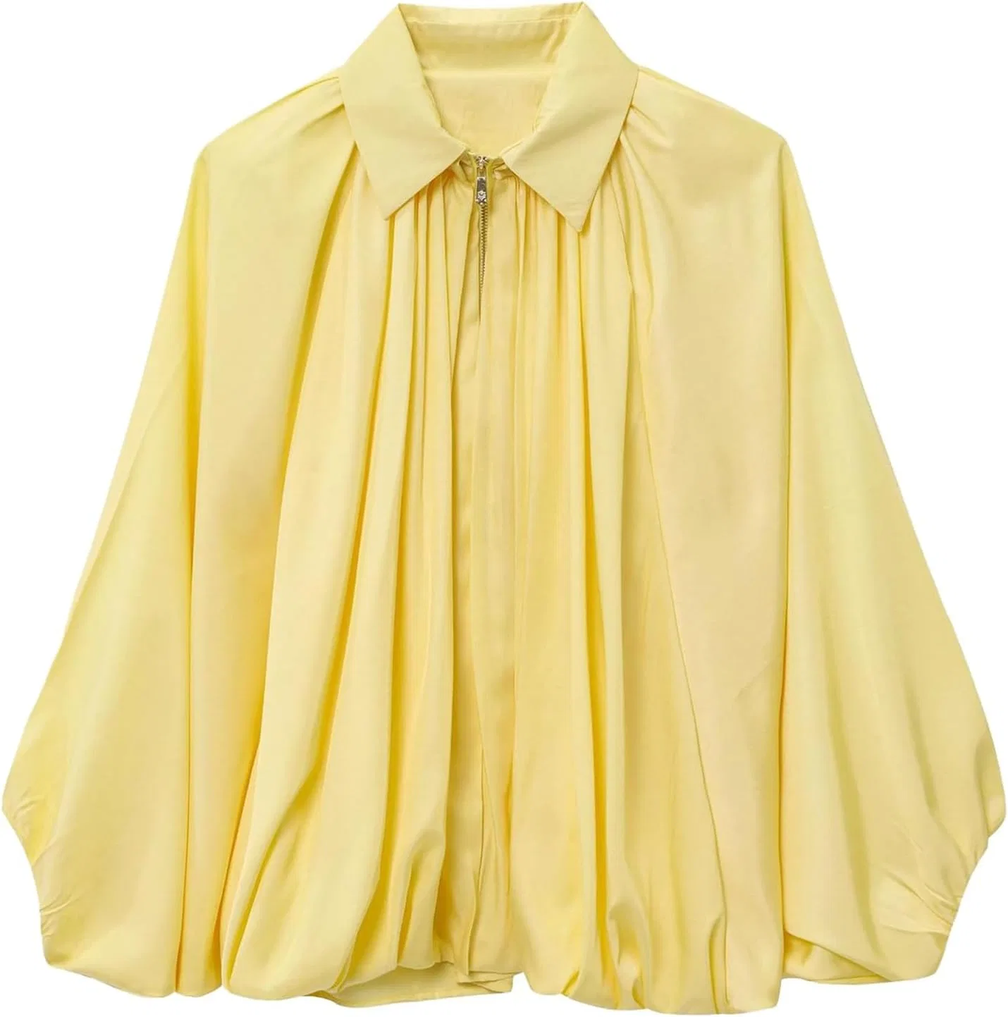 Куртка-бомбер женская с напуском, Polyester, Yellow