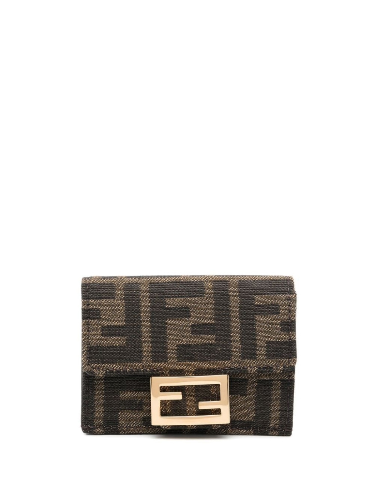 

Кошелек с логотипом FF FENDI, коричневый