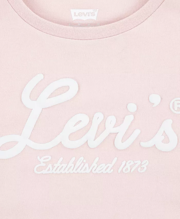 Футболка с графическим принтом Big Girls Script Logo Levi's, розовый — фото 3
