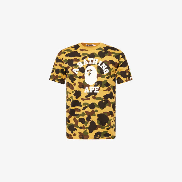 

Футболка A Bathing Ape с принтом, желтый