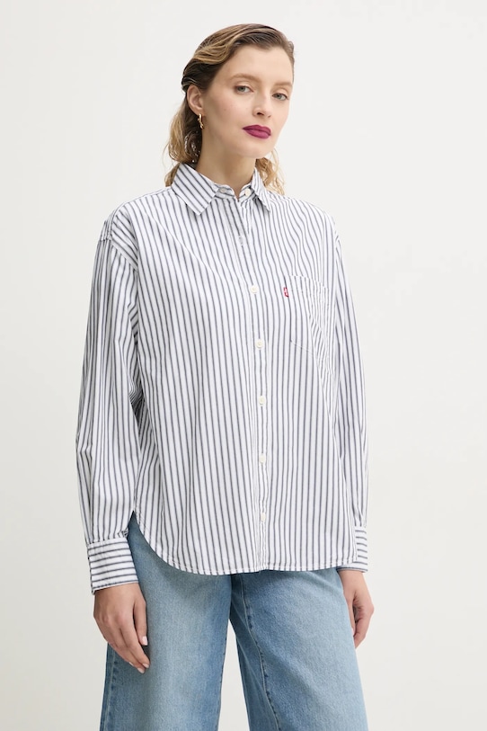 

Хлопковая рубашка Harlie New BF Shirt Levi'S, серый