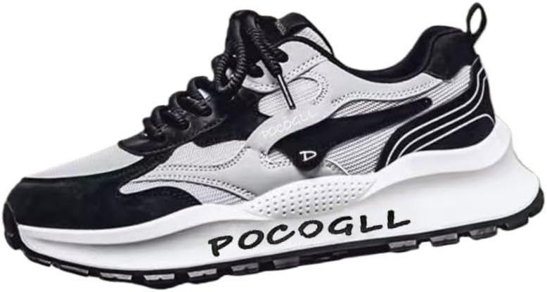 

Мужские спортивные низкие кеды - дышащий дизайн с круглым носком - подошва из ПВХ с амортизацией - подходят для фитнеса, бега и отдыха Clolinde, черный