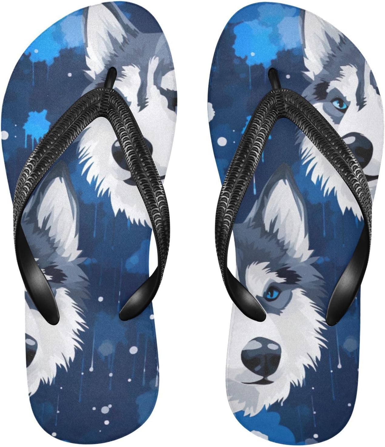 

Сабо с рисунком собаки хаски для пляжа, лета и повседневного использования, сандалии для женщин и мужчин 20853663 Kfbe, Husky