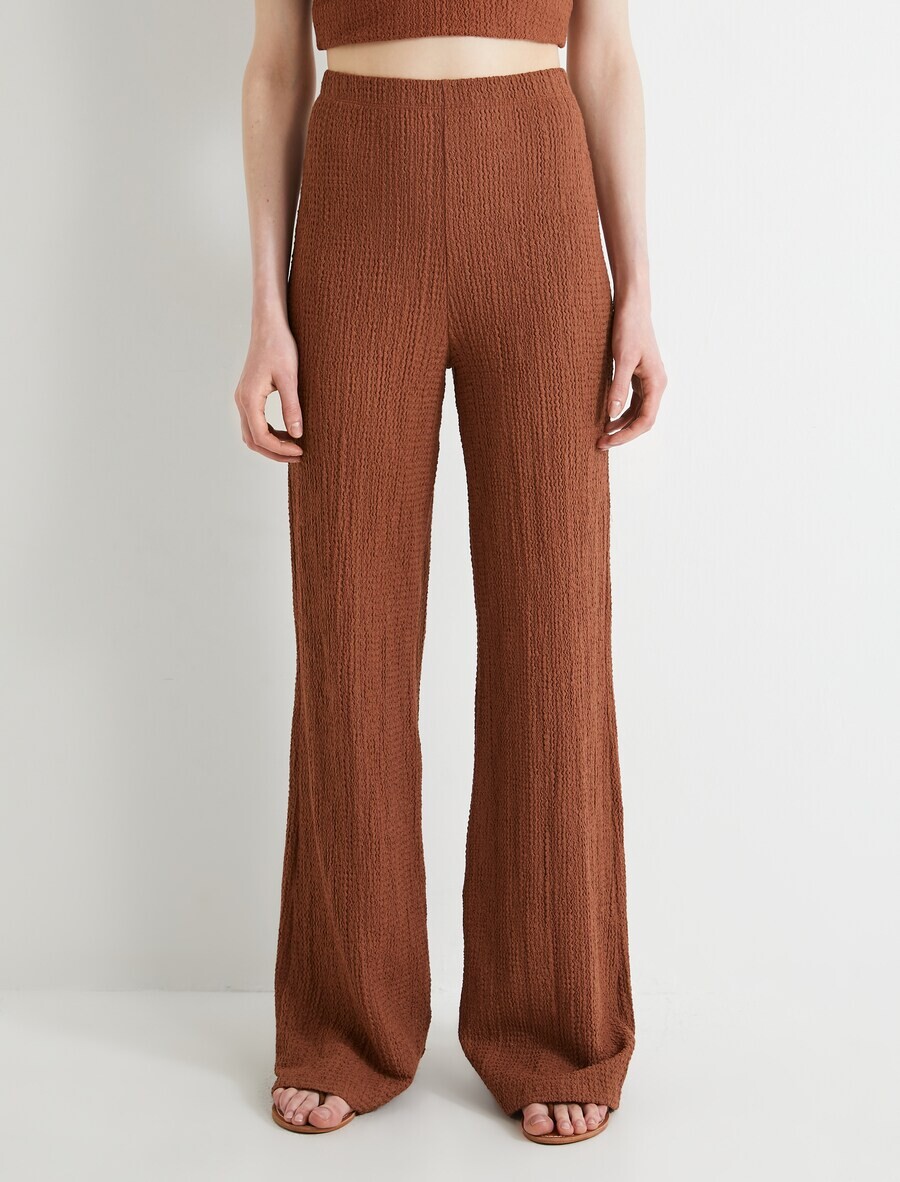 

Тканевые брюки Koton Wide leg Pants, коричневый