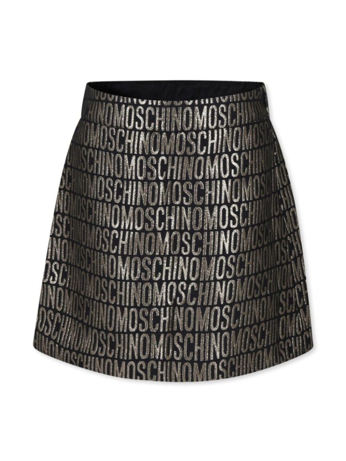 

Moschino Kids юбка с логотипом и жаккардовым металликом, черный