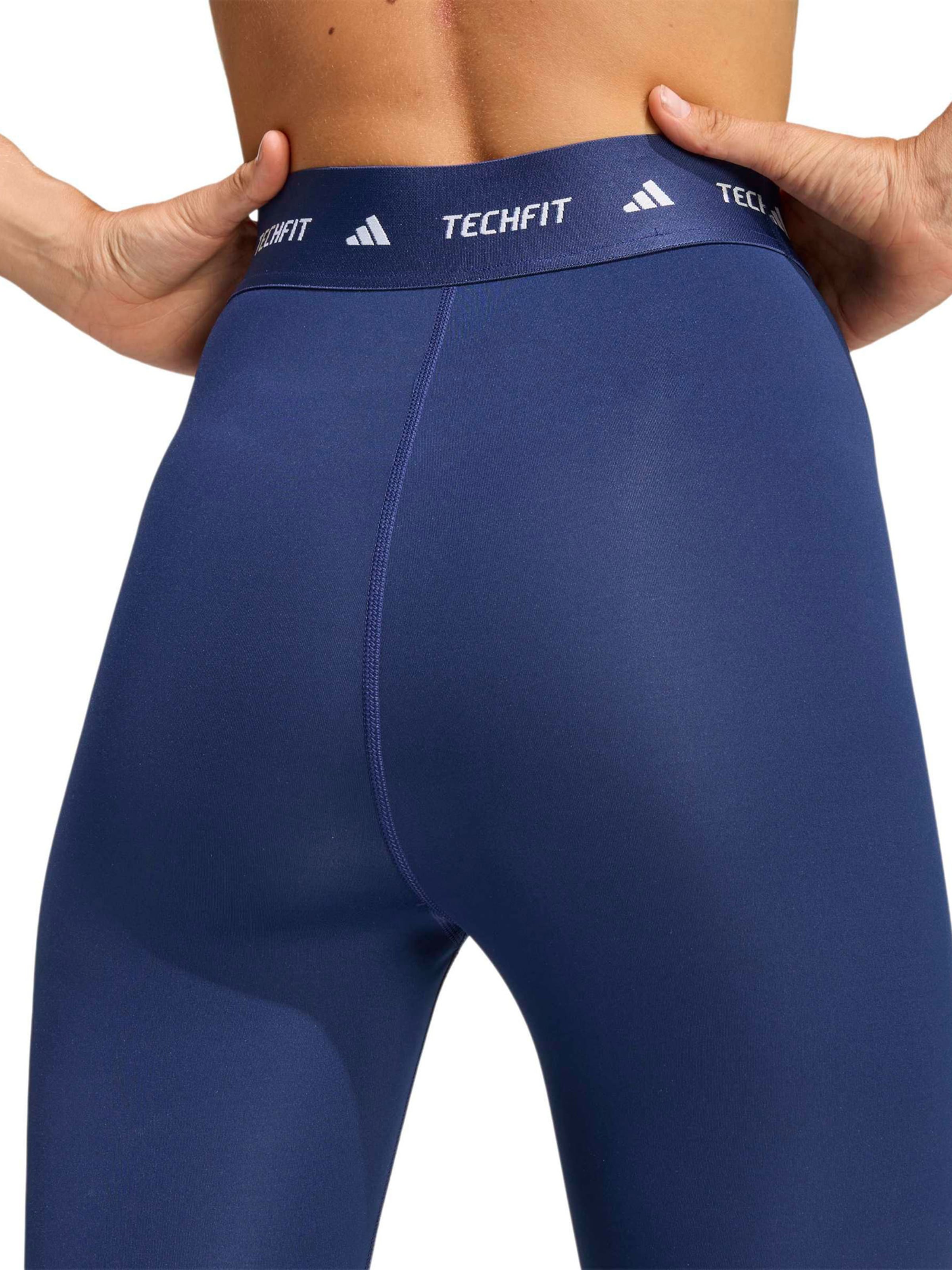 Adidas Performance Узкие спортивные штаны в темно-синем цвете — фото 4