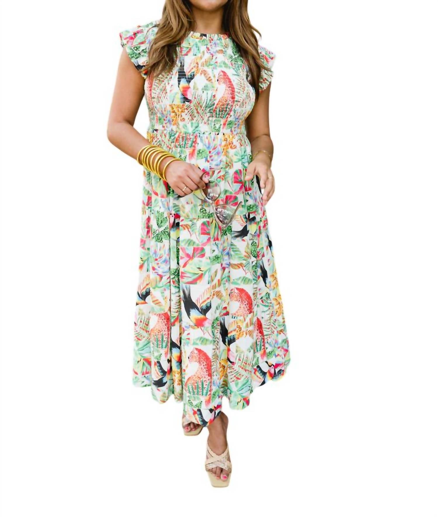 

Платье Helena Smocked в цвете Multi BRITON COURT