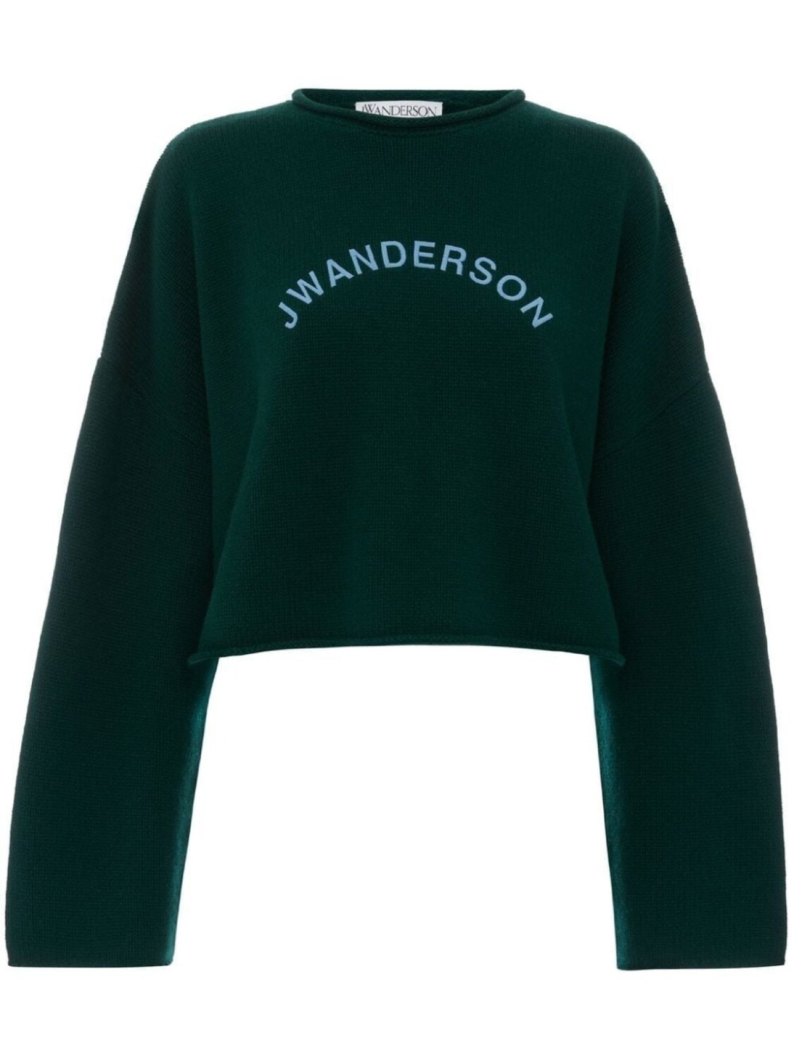

JW Anderson укороченный джемпер с логотипом, зеленый