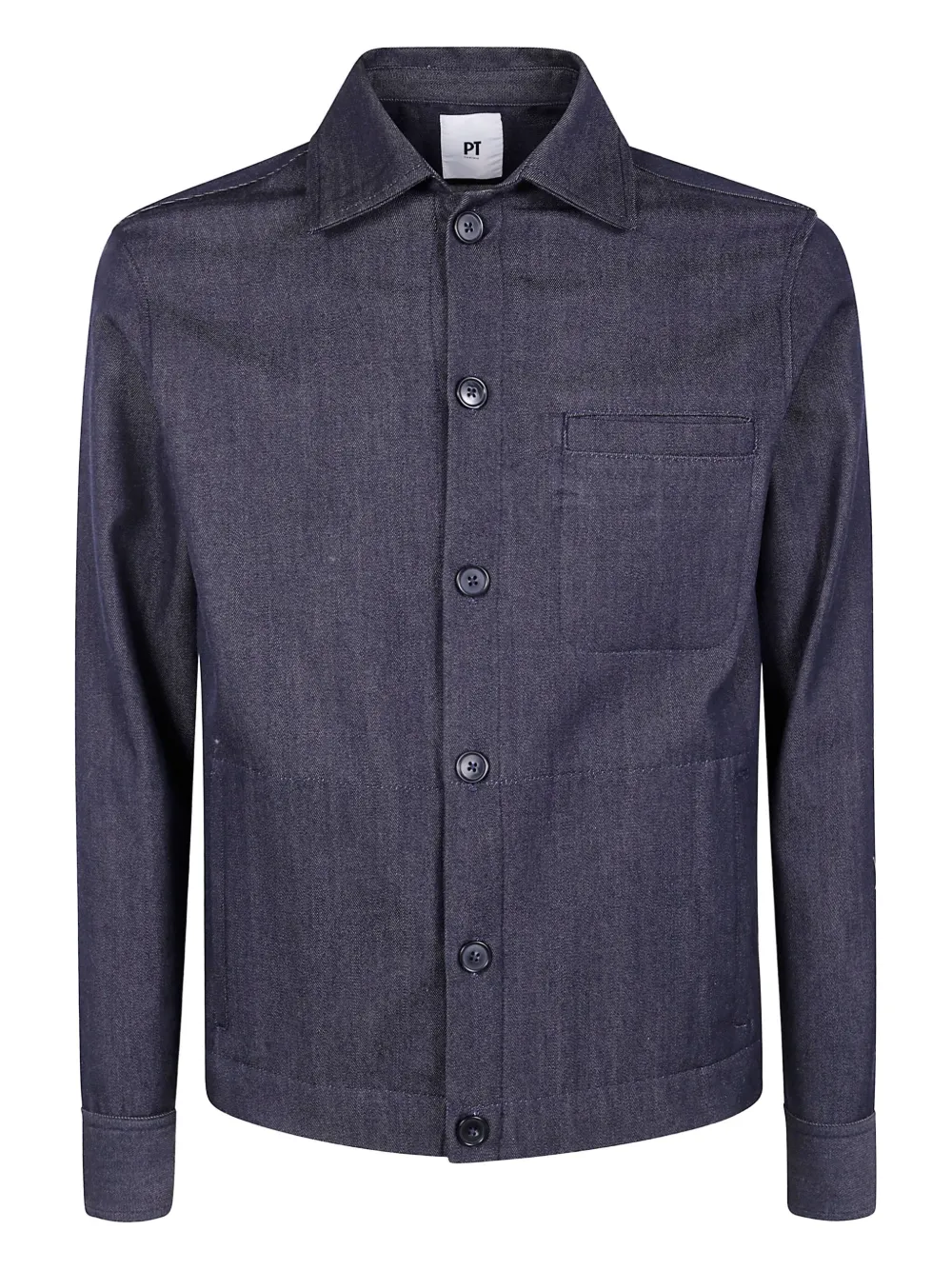 

Рубашка-куртка с карманами Pt Torino, синий