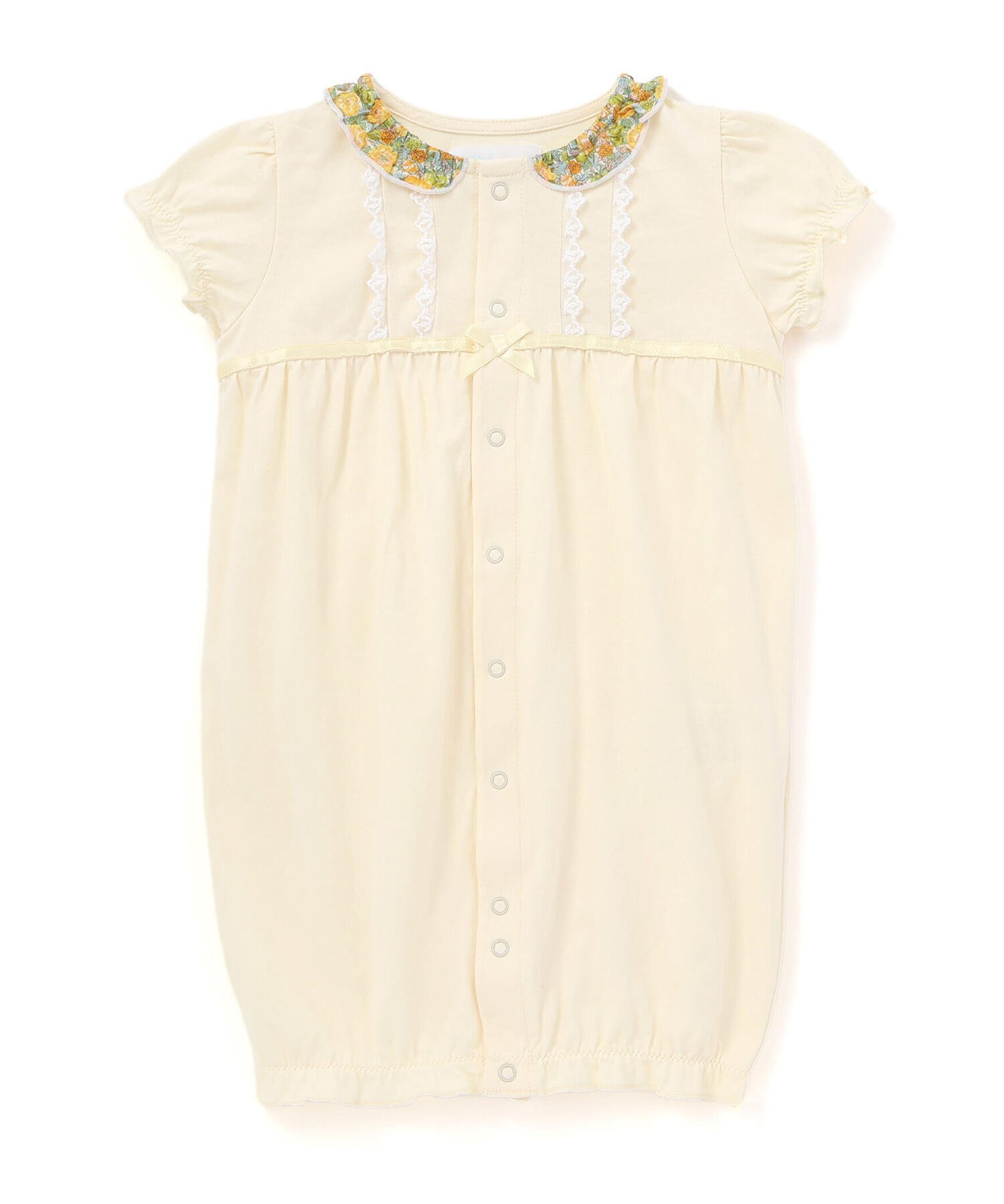 Куртка с коротким рукавом и принтом Liberty, двусторонняя, сплошная (50-75 см) Fillot de bebe reduction, Yellow