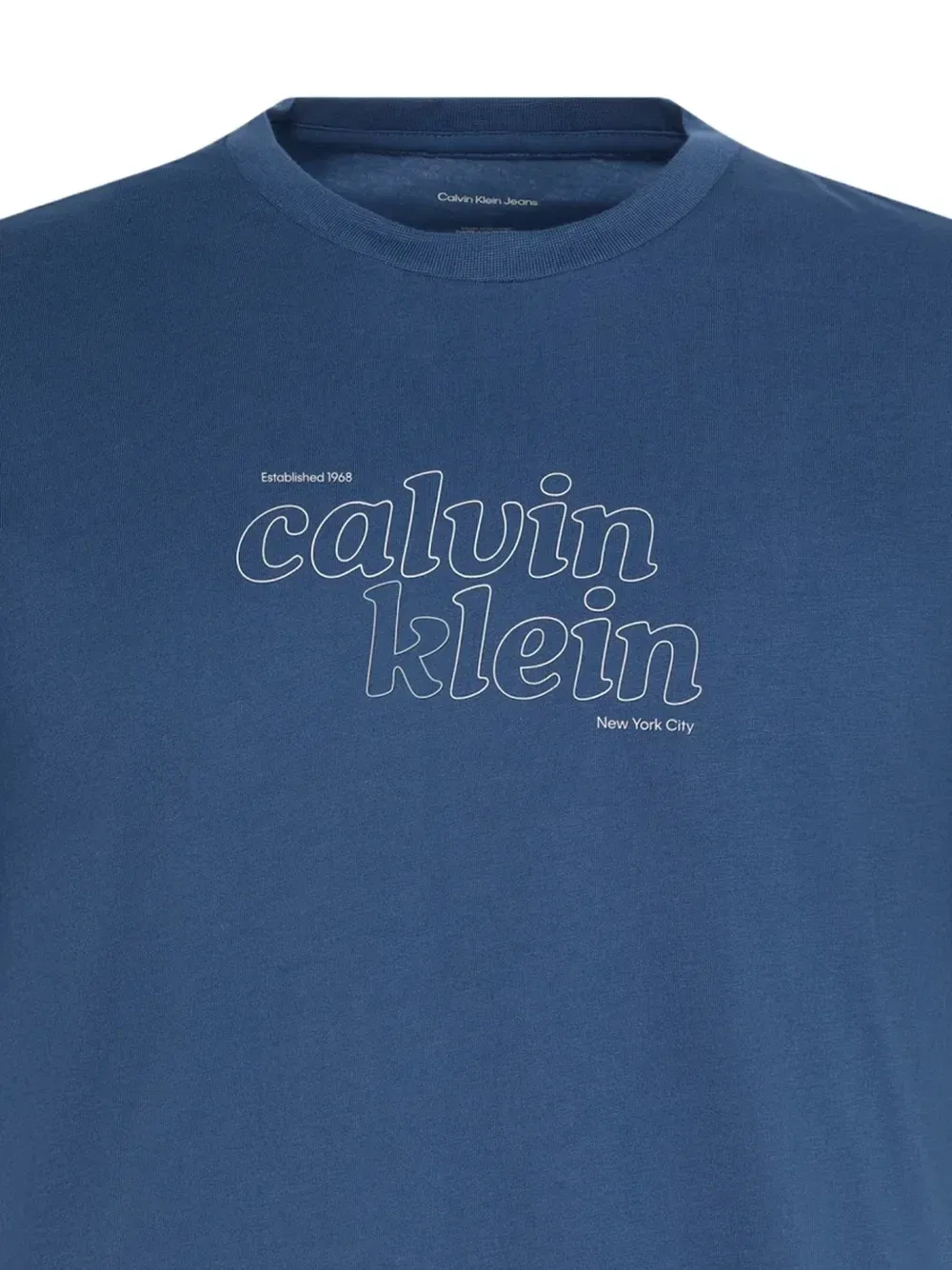 Футболка с логотипом и круглым вырезом Calvin Klein, синий — фото 2
