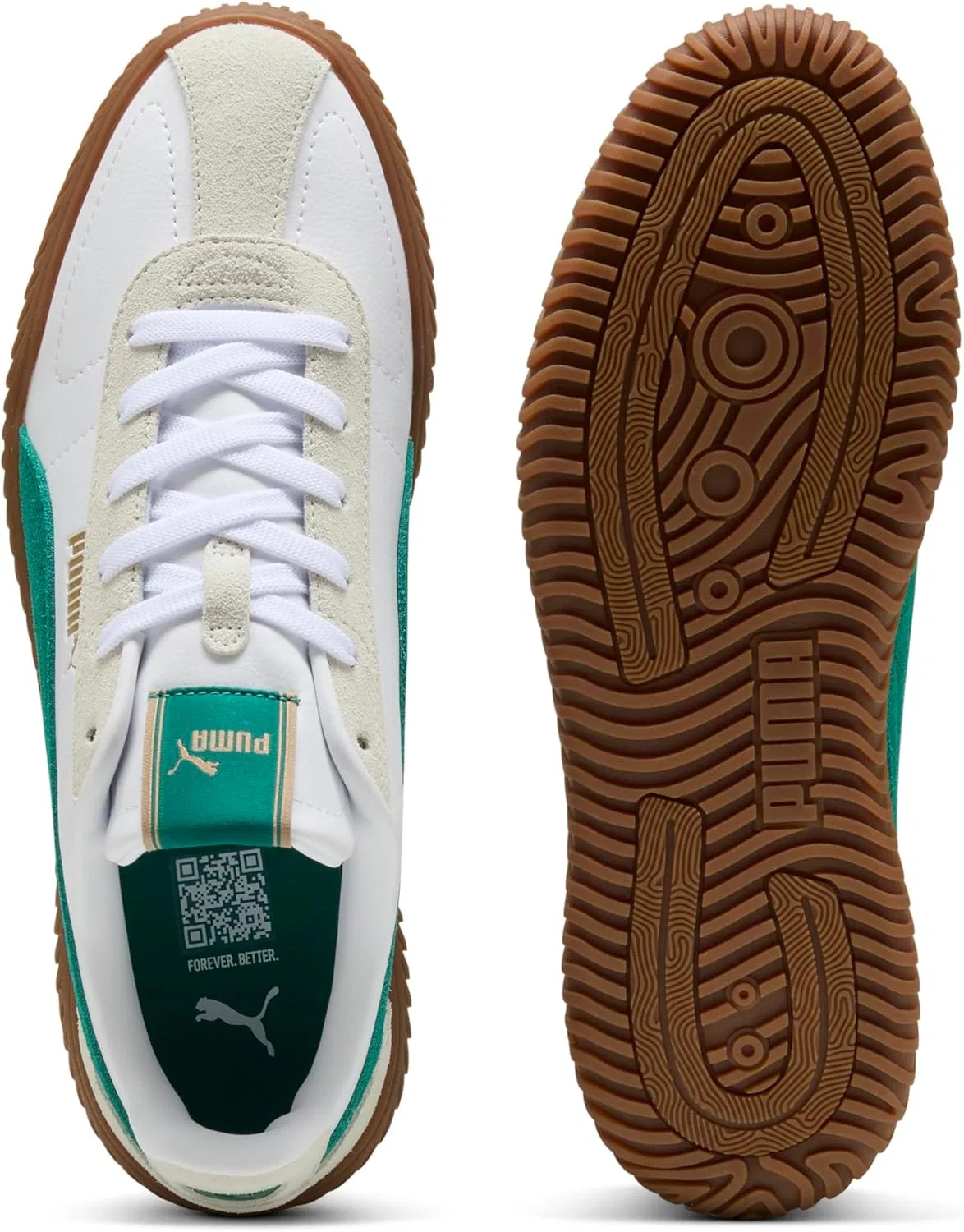 Кроссовки Puma Unisex PUMA Club Kayzer OG, Puma White Wild Green — фото 4
