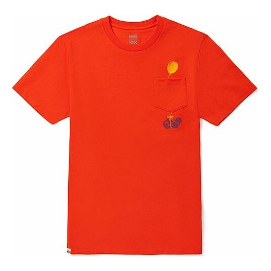 

Футболка funny pattern small turtle embroidered sports short sleeve orange Vans, оранжевый