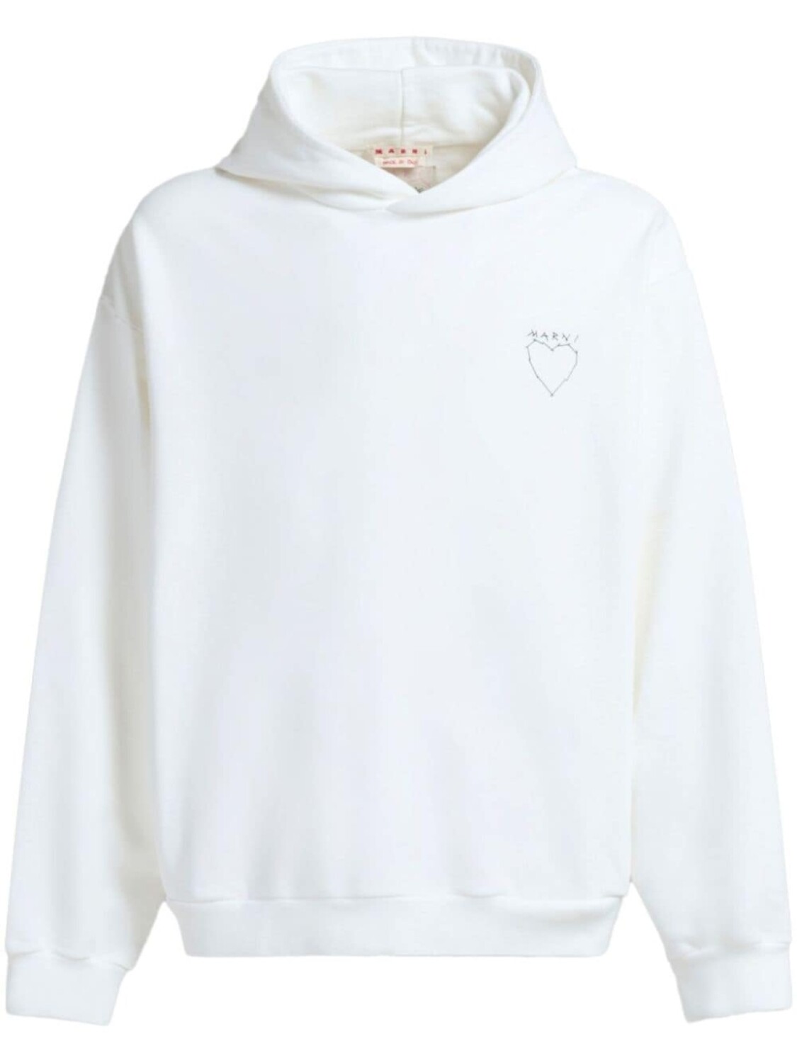 

Marni толстовка с капюшоном и логотипом, белый