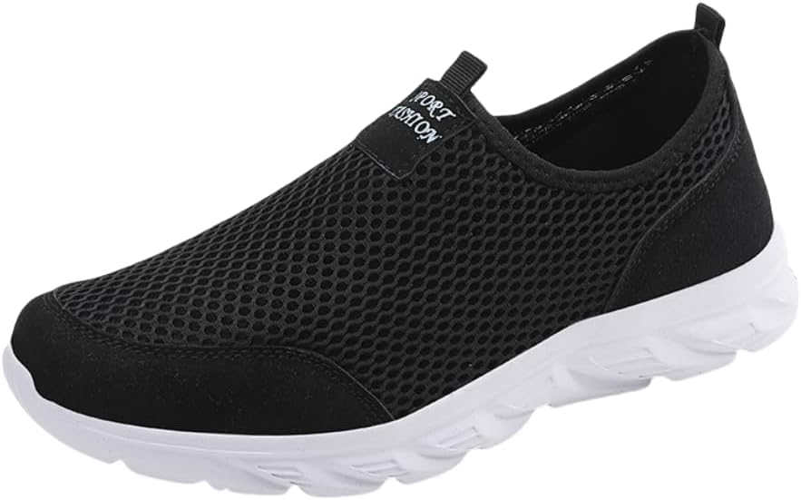 

Мужские дышащие кроссовки спортивные, легкие слипоны для активного отдыха, ходьбы, кемпинга и тренировок Hhhchpm, белый/черный