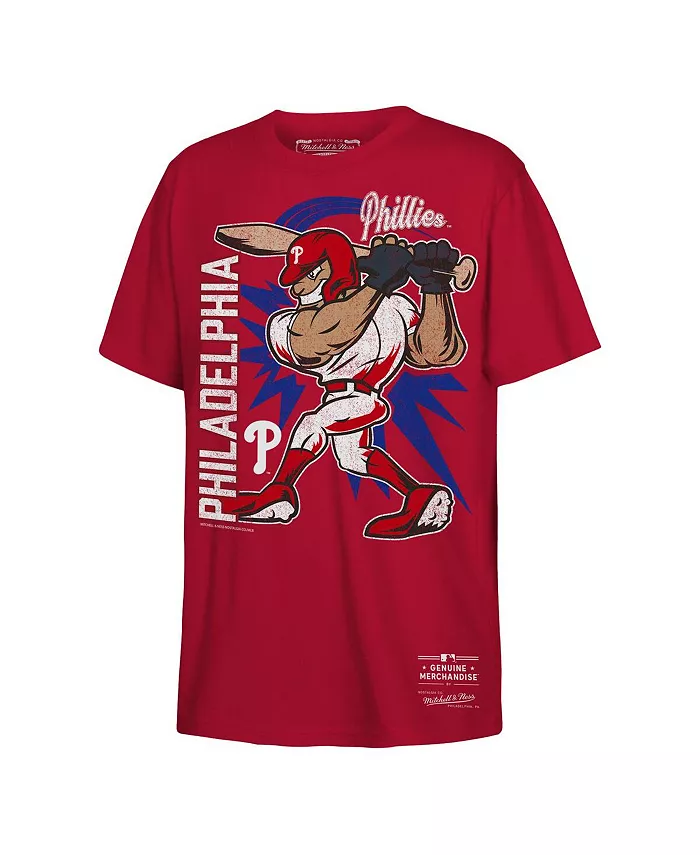 

Футболка Big Boys and Girls Red Philadelphia Phillies Distressed Torpedo Launch Mitchell & Ness
