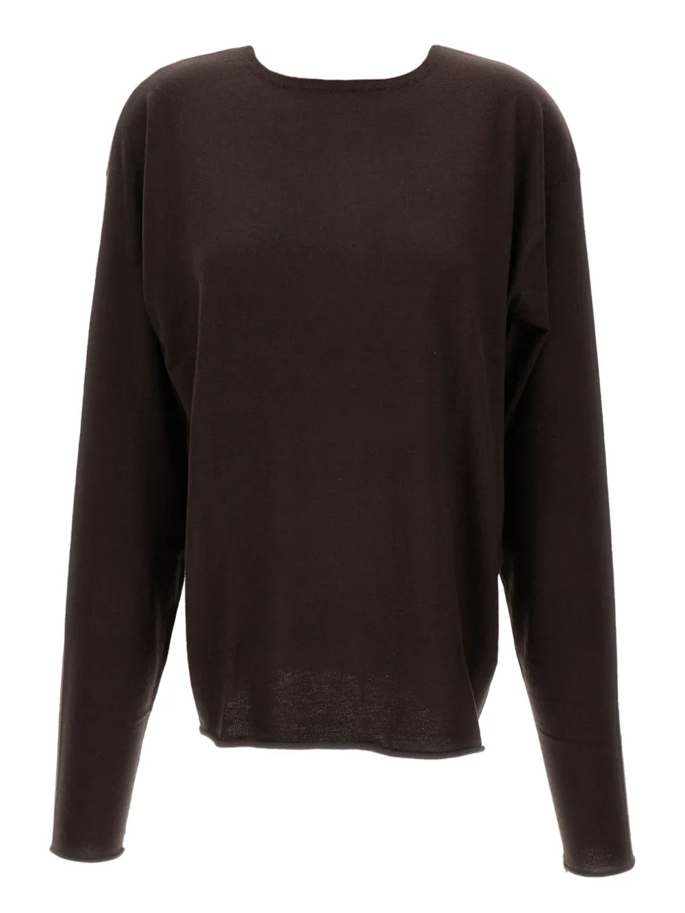 

Свитер с круглым вырезом и ребристой отделкой extreme cashmere, коричневый